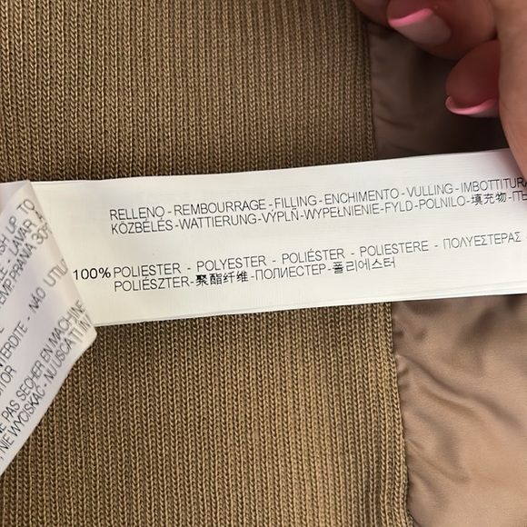 Zara Woman Quilted Full Zip High Neck Vest in Beige Tan SOLD OUT Size S - Picture 11 of 11